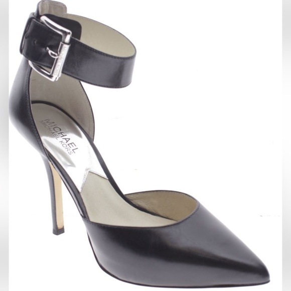 Michael Kors Shoes - Michael Kors Black Leather Heels with Buckle